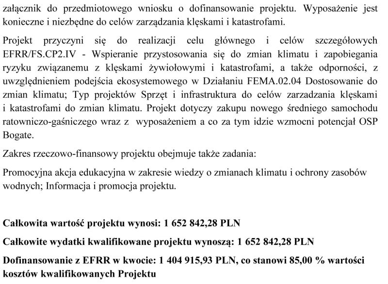 nowy samochód pożarniczy dla OSP Bogate-2