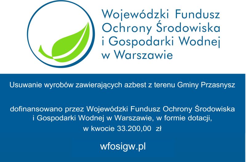 azbest - tablica infromacyjna