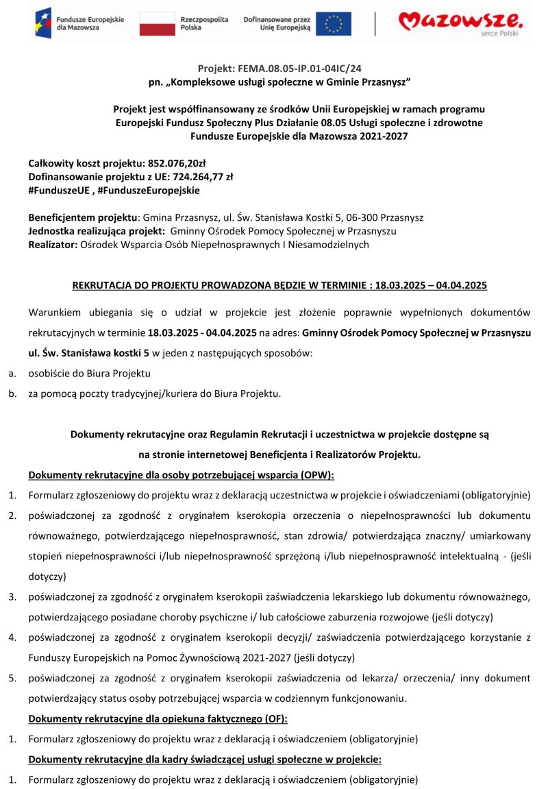 notatka na www - rekrutacja